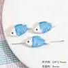 Contas Cerâmicas Criativas de Peixe Pequeno Pintadas à Mão Contas de Cordão Artesanais Contas Soltas Pulseiras Brincos Pingentes DIY Acessórios para Joias