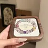 Pulsera de Amatista Natural, Lujo Ligero Nicho Exquisito Diseño de Aguamarina, Pulsera Morada de Lepidolita para Mujeres Joyería Apilable