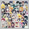 50 Pegatinas de Demon Slayer Versión Q, Pequeñas y Lindas Personajes de Anime Japonés Nezuko Pegatinas para Caja de Almacenamiento de Cuaderno de Graffiti