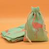 Amazon em estoque 10*14 bolsa de algodão e linho estampada saco para presente de doces embalagem de presente sachê bolsa vazia
