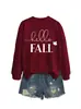 Amazon eBay tienda independiente simple casual elegante versátil para mujer hola otoño hoja de arce otoño e invierno sudadera