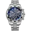 2024 AliExpress Explosiones Reloj para Hombre Reloj Falso de Tres Ojos Casual Correa de Acero Reloj de Aleación Moda Reloj Venta al por Mayor