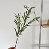 Galhos de oliveira artificiais com frutos para arranjos florais, plantas verdes artificiais para projetos de árvores, hotéis e pousadas, Amazon transfronteiriça