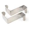 Ganchos de Acero Inoxidable para Puerta de Cocina y Dormitorio, Ganchos sin Clavos para Ropa y Artículos Varios, Ganchos para Interior de Cajón y Puerta para Colgar Abrigos y Sombreros