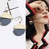B327 Estilo Coreano Popular Joyería del Mismo Estilo con Colores Contrastantes, Aretes con Empalme de Madera, Aretes, Aretes Largos