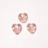 Cuentas de Cristal Corazón de Melocotón Arena Dorada, Cuentas de Cristal con Forma de Corazón, Pendientes Hechos a Mano DIY, Accesorios para Collares, Cuentas Sueltas al por Mayor