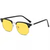 Óculos de Meio Aro para Dirigir no Trajeto Diário, Óculos com Proteção Solar Antirreflexo para Visão Noturna, Podem Ser Equipados com Lentes de Grau, Óculos de Sol Fotocromáticos J