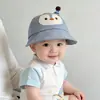 Sombrero de Sol para Bebé, Estilo Delgado de Primavera y Otoño, Gorra de Béisbol Linda de Dibujos Animados con Ala Ancha para Niños y Niñas, Cortavientos