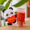 Portavasos Panda Patriótico para el Día Nacional, Globo de Muñeca, Decoración Ambiental para Tiendas de Té de Burbujas, Globo Pulsera, Regalo Festivo