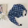 Bufanda Triangular con Borlas Azul Artístico Estilo Coreano Fresca y Ligera para Mujer, Ambiente de Primavera y Verano, Decoración de Chal Ligero y Transpirable
