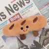 Llavero Colgante de Bolso Croissant Baguette de Moda Muñeco de Peluche de Comida Creativo Decoración de Mochila Baguette Pan