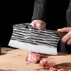 Método Antigo Forjado à Mão Faca de Dupla Utilização para Picar e Fatiar Faca de Cozinha para Uso Doméstico Faca para Picar Ossos Faca Afiada para Picar Ossos Faca para Eviscerar Peixes Ferramentas de Faca