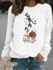 Sudadera de Halloween con estampado de calavera de calabaza, manga larga, cuello redondo, exportación transfronteriza europea y americana, buen momento