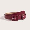 Falda Simple para Mujer que Combina con Todo Cinturón de Ropa de PU de Imitación de Cuero Hebilla de Pin de Venta Caliente en stock Cinturón de Hebilla Cuadrada de Moda