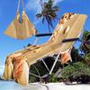 Funda Exclusiva para Silla de Playa Transfronteriza Funda para Silla de Playa de Microfibra Bolsa Estampado Digital 3D Serie Estrella de Mar A partir de Una Pieza