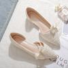 Mocasines Planos para Mujer, Casuales y Elegantes, Versátiles, Estilo Suave para la Noche, Moño, Zapatos de un Solo Color Estilo Chanel, Zapatos para Dama de Honor