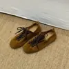 2026 Nuevos Zapatos de Entrenamiento Alemanes de Gamuza Retro de Suela Plana para Mujer Suela Suave Zapatos Casuales de Suela Única Forrest Gump Zapatos de Tabla con Cordones Versátiles