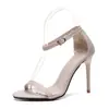 Sandalias de tacón alto para mujer, frescas y elegantes, colección 2026, minimalistas y versátiles, con un tacón esbelto, un diseño sexy de una sola tira y un look de moda popular entre las influencers