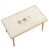 Mantel de Mesa Estilo Crema de Dibujos Animados, Resistente al Calor, Resistente a Altas Temperaturas, Resistente a Manchas, Mantel para Mesa de Café, Resistente al Aceite, Impermeable, Mantel Protector de Escritorio Sin Lavado