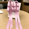 Grampo de cabelo grande com laço estilo Jennie para menina, presilha de mola com fita estilo balé, acessório de cabelo com fita lateral para cabeça