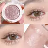 HISYI Ojos Ojos Sombra de Ojos Monocromática Mate Perlada Destello Fino Iluminador Natural Paleta de Colorete Sombra de Ojos Monocromática Estudiante