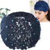 Tiara de Cabelo com Carimbo de Cabelo Branco de Aba Larga Vintage para Mulheres Verão Novo Nó de Tecido Preto Mostra Rosto Pequena Elegante Headband Coreana