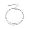 Suministro de exportación de comercio exterior pulsera de acero de titanio cortado colgante de montaña de estrella de seis puntas hueca pulsera de acero inoxidable simple para todo