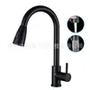 Grifo de Cocina para Comercio Exterior Transfronterizo, Grifo Giratorio de Agua Caliente y Fría, Grifo de Acero Inoxidable para Fregadero, Grifo Extraíble Telescópico Cepillado