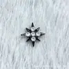 Pendientes serie tinta negra de aleación de titanio F-136, rosca interna de titanio G23, anillos de labio de circonita cúbica, joyería para piercing