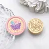 Sello de cera transfronterizo con cabeza de cobre con patrones de luna, rosa y mariposa, cabeza de sello universal, accesorio de decoración para invitaciones de boda