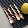 Vajilla creativa con diseño de ojo de martillo para el té de la tarde, tenedor para fruta, cuchara de café, tenedor para postre y pastel, acero inoxidable 304, oro rosa