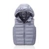 Chaleco de Pluma de Algodón para Niños Otoño e Invierno Estilo Coreano Ligero con Capucha para Niños y Niñas Bebés y Niños Pequeños Comercio Exterior Transfronterizo