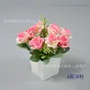 Simulación Aos Planta Bonsái Rosa Boda Decoración de Interiores Flor Flor Falsa Sala de Estar Péndulo Planta de Simulación Al por Mayor