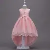 Vestido de Princesa Infantil, Vestido de Casamento Estilo Verão, Roupa de Performance Infantil M e G, Saia Rodada com Cauda, Roupa para Daminha de Honra