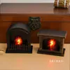 Superventas transfronterizo Lámpara de mini chimenea LED luz de noche para casa de muñecas Lámpara de llama DIY hecha a mano Adorno decorativo creativo