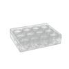 Conjunto de Vidro Transparente com 12 Compartimentos 15g Médio-Alto Organizador de Armazenamento de Mesa para Pequenos Acessórios e Caixa de Armazenamento de Joias Caixa de Pílulas Criativa