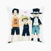 Serie One Piece Dibujos Animados Personajes Luffy Solon Funda de Almohada para el Hogar Animación Imitación Súper Suave Sofá Cómic-Con Almohada