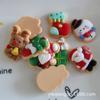 Serie navideña de accesorios de resina, bricolaje, crema de pegamento, funda para teléfono, pinza para el cabello, material, Papá Noel, muñeco de nieve