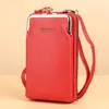 Venta al por mayor de fábrica bolsa para teléfono móvil femenina pequeña para estudiante bandolera bolsa para teléfono móvil multi-funcional con pantalla táctil monedero mini
