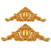 Decoração de Cabeça de Porta Personalizada Escultura em Madeira Dongyang Flor Longa Estilo Europeu Adesivo de Batente de Porta Flor Grande Acabada Flor Superior da Parede de Fundo da TV