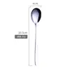 Cuchara de acero inoxidable 304, tenedor para comer en el hogar, cuchara coreana, cuchara, cuchara, cuchara coreana, cuchara de mango largo, cuchara para mezclar, cuchara para sopa