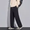 Pantalones de Terciopelo Plus Directo de Fábrica para Hombre Caída Otoño Invierno Adelgazantes Crujientes Modernos Casuales Pierna Recta Pantalones Largos Sueltos Hombre