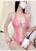 Lencería sexy de tres puntos abierta pasión sexy sexy encaje malla mono encaje ropa transparente