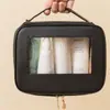 Bolsa de Maquillaje de Alta Gama, Neceser Portátil para Viaje, Bolsa Organizadora de Cuidado de la Piel de Gran Capacidad, Bolsa de Almacenamiento Impermeable Multifuncional