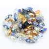 Contas Soltas de Vidro Gota d'Água Furo Horizontal 5X8Mm DIY Joias de Cristal Materiais Artesanais Novo Galvanoplastia de Alta Temperatura Atacado
