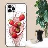 Adecuado para iPhone15 comercio exterior hermoso leche fresa agua con gas onda funda para teléfono móvil