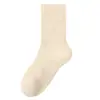 Meias de inverno femininas quentes com forro de fleece, não volumosas, espessadas para aquecer os pés, à prova de frio para temperaturas abaixo de zero, meias de neve de Zhuji
