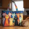Bolso de Mano con Estampado de Moda Tendencia para Mujer 3D Transfronterizo Nuevo Producto Temu Amazon Bolso de Hombro Lona 300g