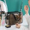 Bolso Satchel de Estilo Coreano Neceser de Gran Capacidad para Mujer Bolso Satchel de Viaje Transparente de PVC Impermeable Cosméticos Cosméticos