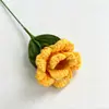 Flor de pelúcia acabada rosa com haste torcida haste única buquê de Dia dos Namorados, perfeito como presente de feriado para uma namorada